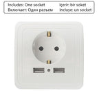 Smart Home Dual USB Port Wall Charger Adapter Charging 2A Wall Charger Adapter EU Plug Socket Power Outlet Panel