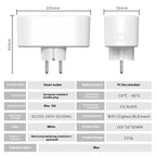 Graffiti European Standard 16A Smart WiFi Plug 2-in-1 Power